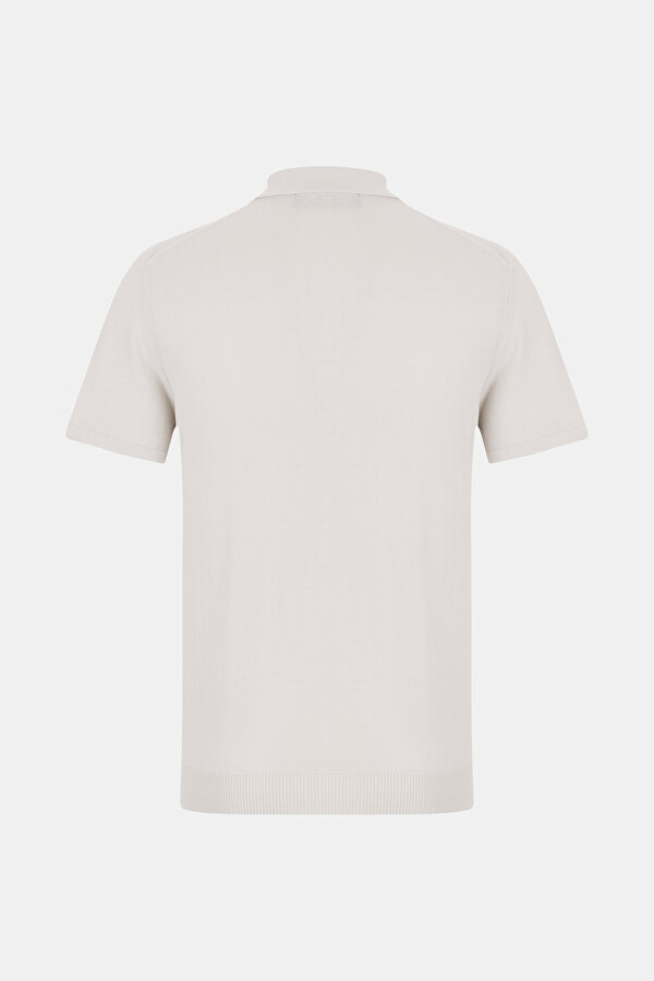 AÇIK GRİ POLO YAKA KISA KOLLU T-SHIRT 2