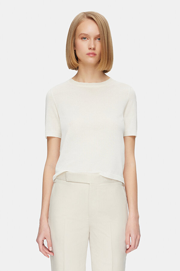 ECRU BASIC / ROUND NECKLINE JERSEY