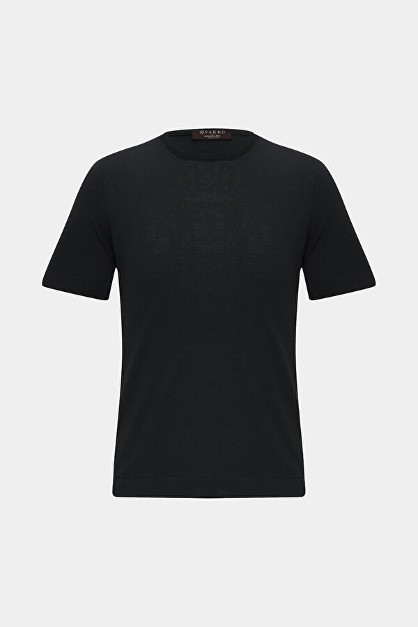 SİYAH O YAKA KISA KOLLU T-SHIRT