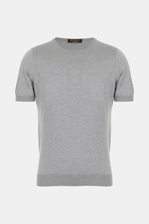 GRİ O YAKA KISA KOLLU T-SHIRT 6