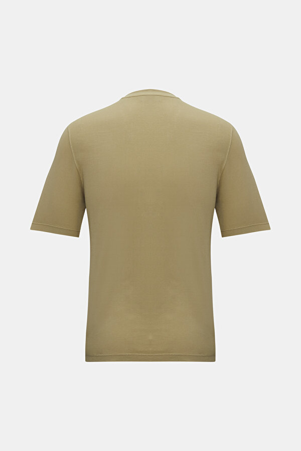 BEJ O YAKA KISA KOLLU T-SHIRT 2