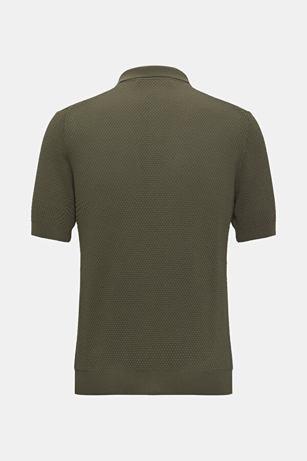 KOYU YEŞİL POLO YAKA KISA KOLLU T-SHIRT 6