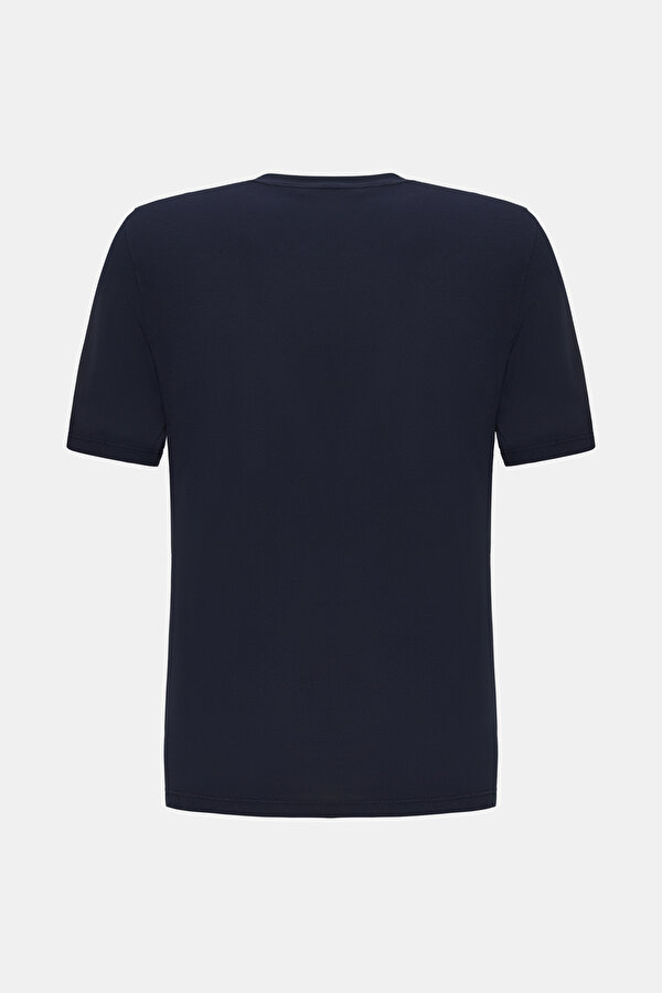 LACİVERT O YAKA KISA KOLLU T-SHIRT 2
