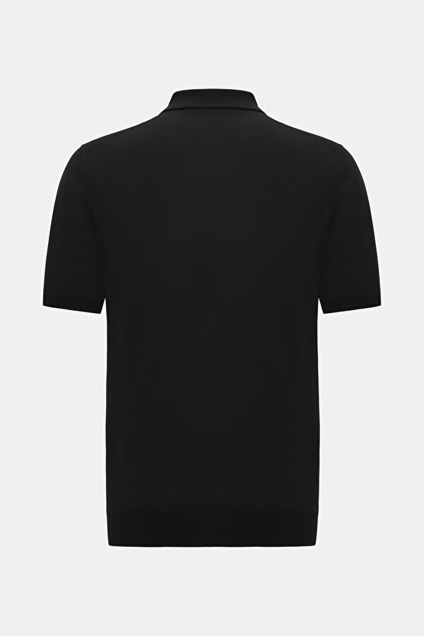 SİYAH POLO YAKA KISA KOLLU T-SHIRT 2