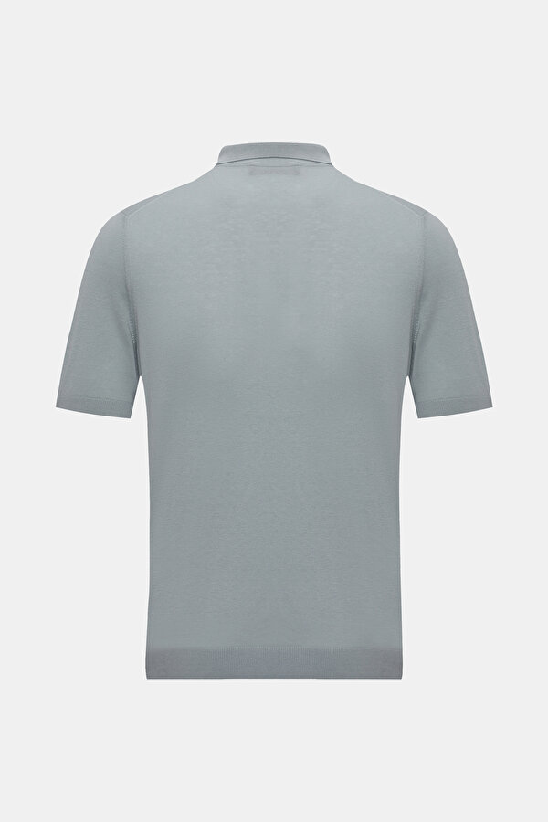 LIGHT BLUE POLO NECK SHORT SLEEVE TSHIRT 2