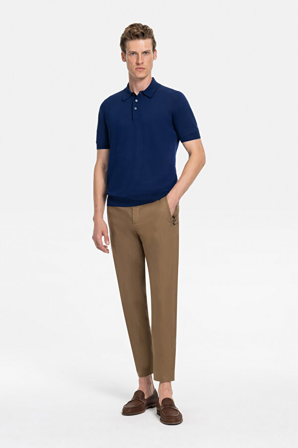 LACİVERT POLO YAKA KISA KOLLU T-SHIRT
