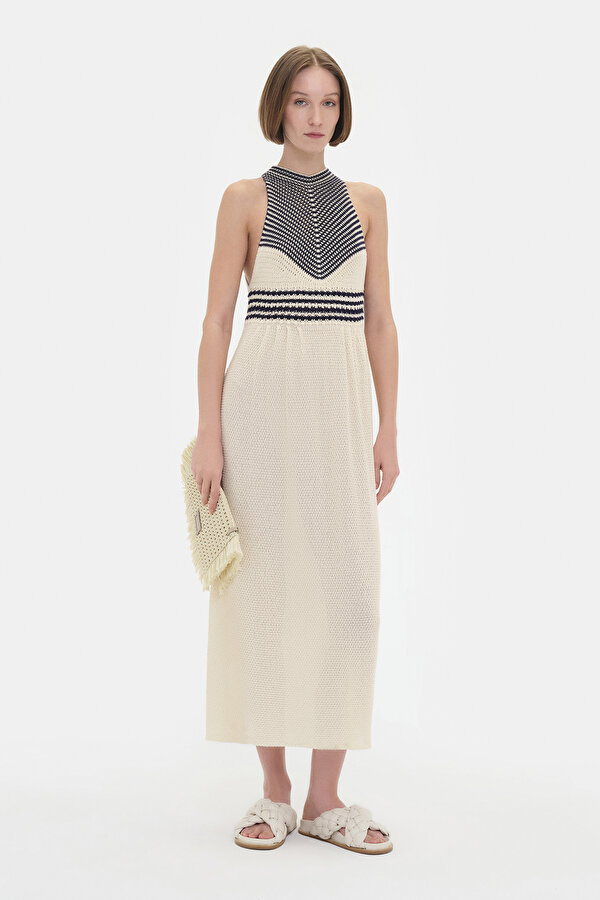 NAVY BLUE SLEEVELESS DRESS
