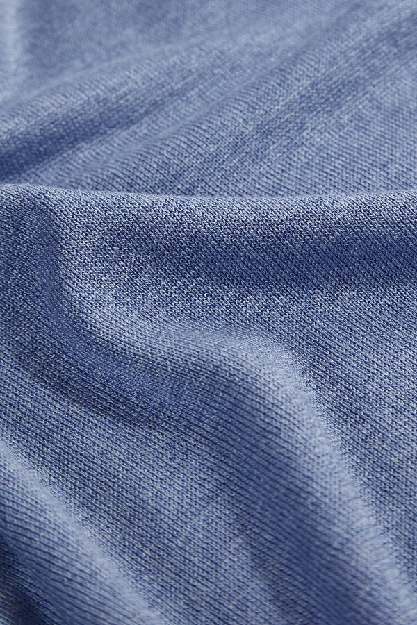 BLUE POLO NECK SHORT SLEEVE TSHIRT 7