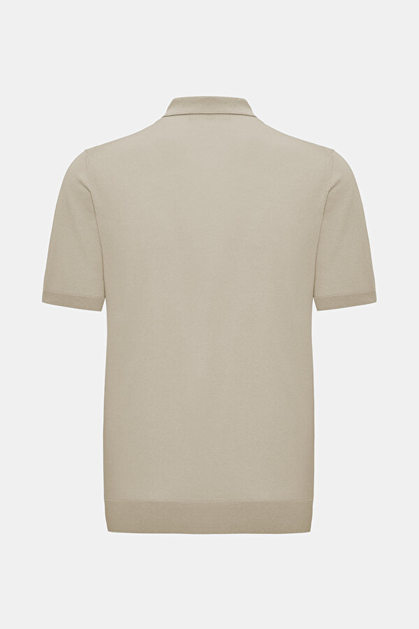 BEJ POLO YAKA KISA KOLLU T-SHIRT 2