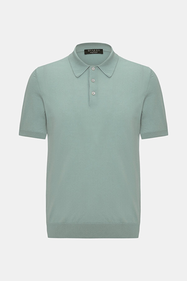 AÇIK YEŞİL POLO YAKA KISA KOLLU T-SHIRT
