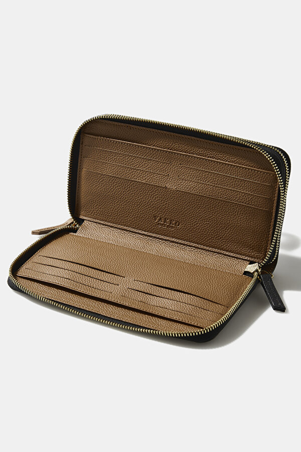 TAN MONOGRAM LEATHER WALLET 6
