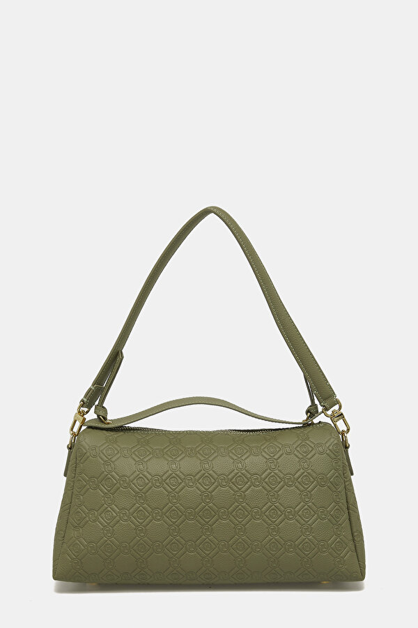 KHAKI MONOGRAM LEATHER BAG
