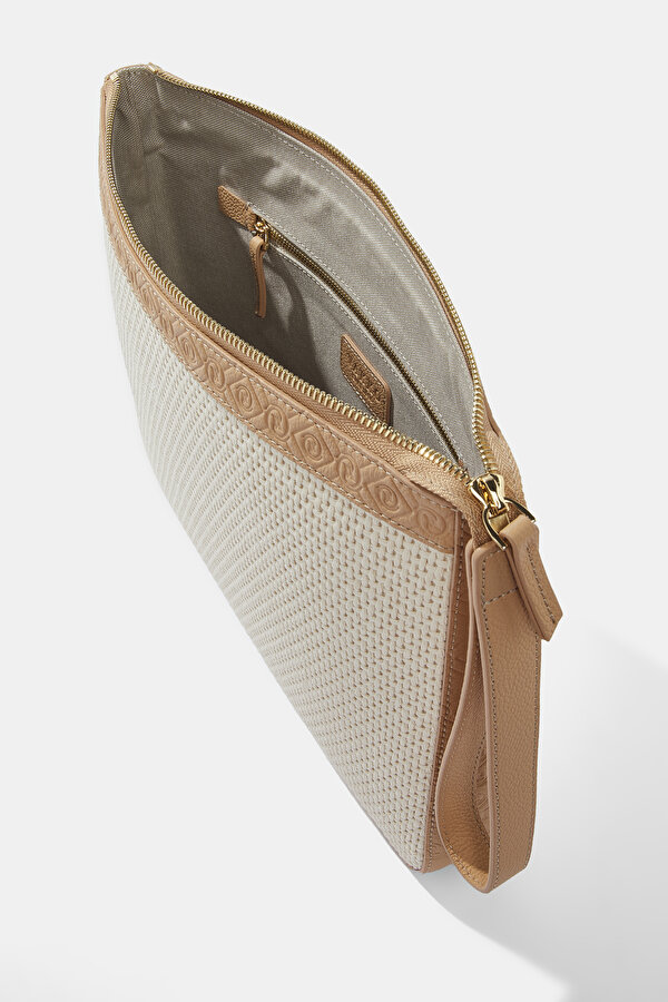 NATURAL MONOGRAM LEATHER BAG 6