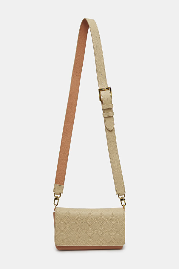 DARK ORANGE MONOGRAM LEATHER BAG 2