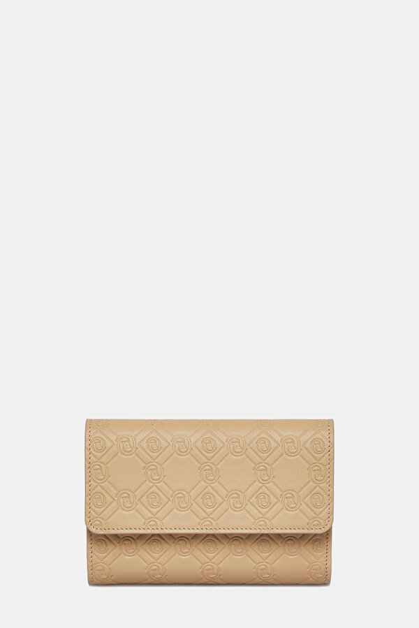 NATURAL MONOGRAM LEATHER WALLET