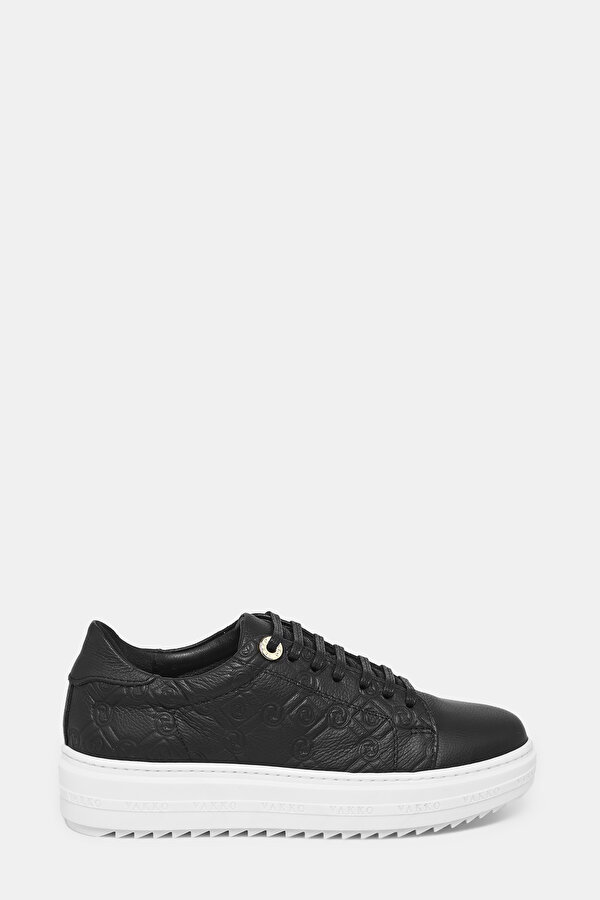 BLACK MONOGRAM LEATHER SHOE