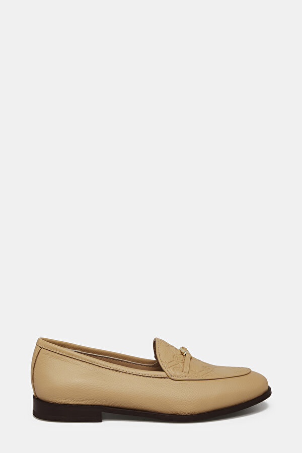 NATURAL MONOGRAM LEATHER SHOE