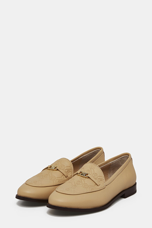 NATURAL MONOGRAM LEATHER SHOE 2