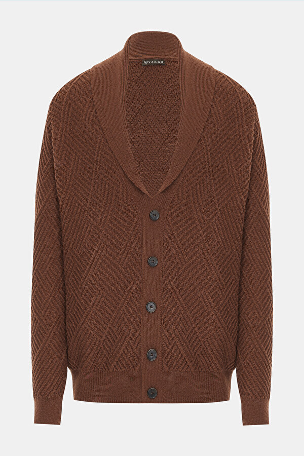 BRICK TRICOT CARDIGAN