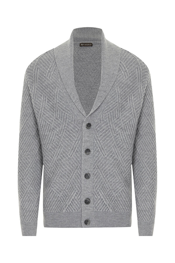 GREY TRICOT CARDIGAN