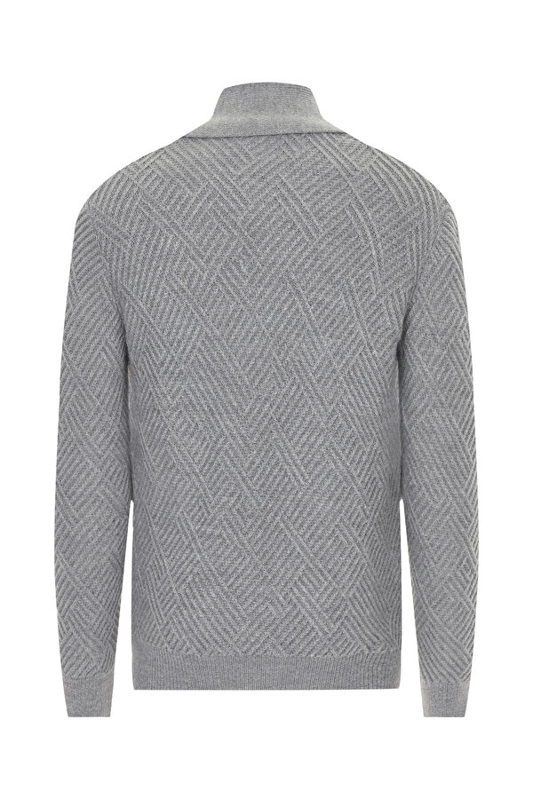 GREY TRICOT CARDIGAN 2