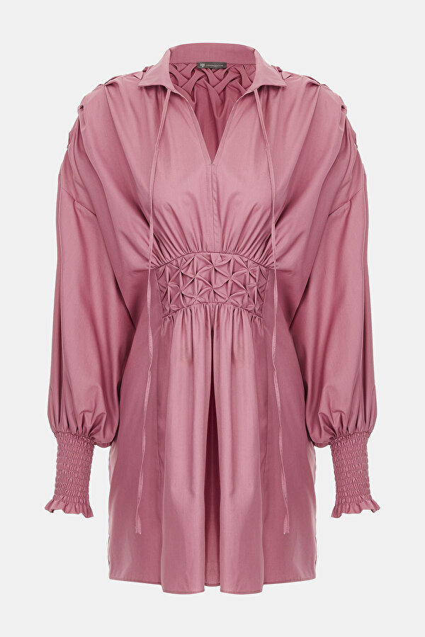 PEMBE MİNİ ELBİSE 6