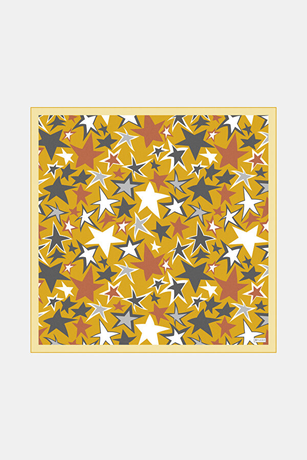 YELLOW GEOMETRIC DESIGN TWILL GAVROŞ