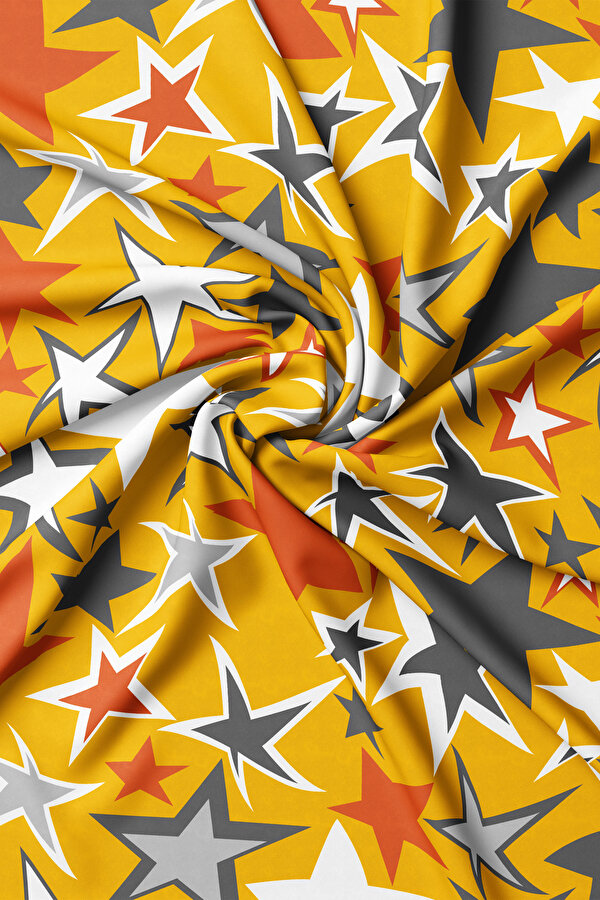 YELLOW GEOMETRIC DESIGN TWILL GAVROŞ 2