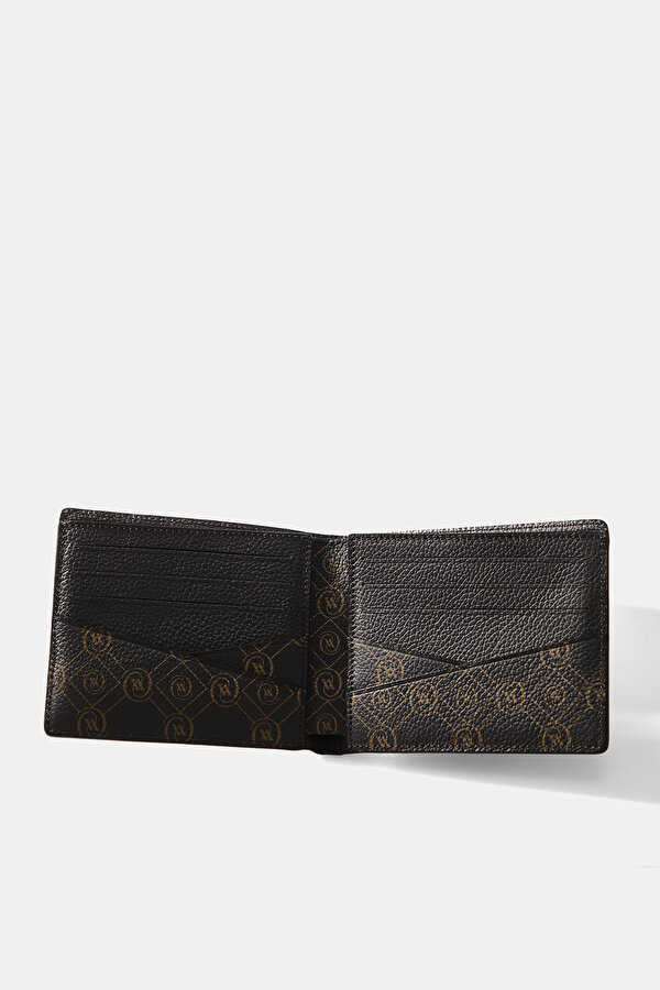 BEIGE MONOGRAM LEATHER WALLET 6