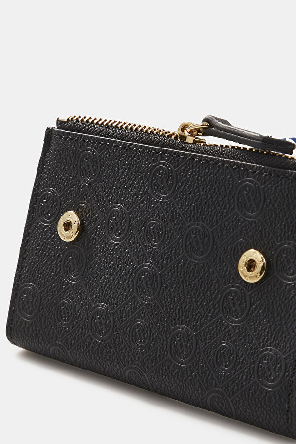 BLACK MONOGRAM WALLET 6