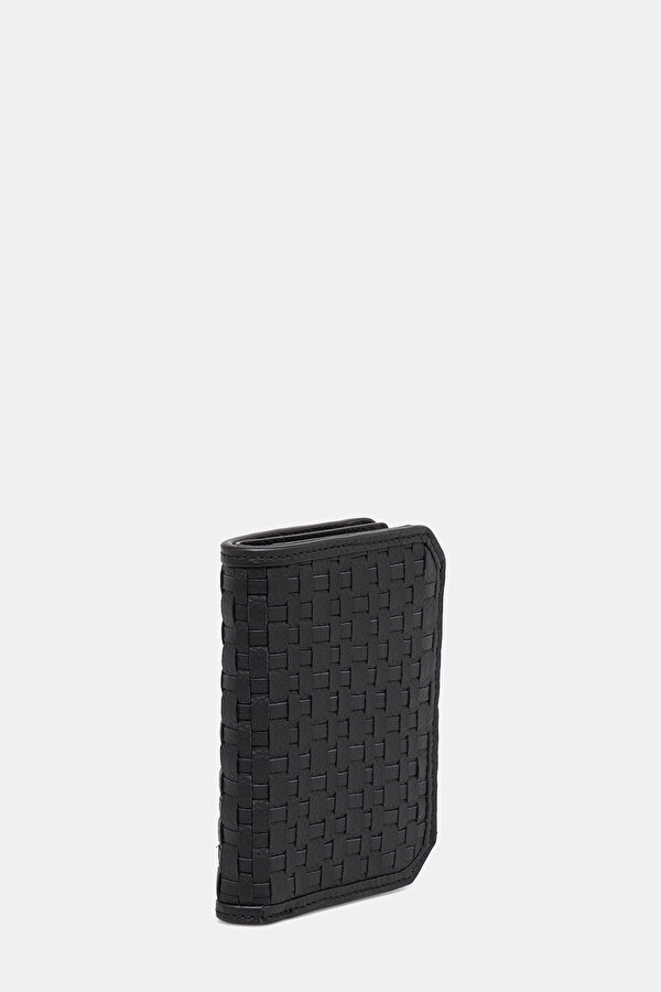 BLACK MONOGRAM LEATHER WALLET 2