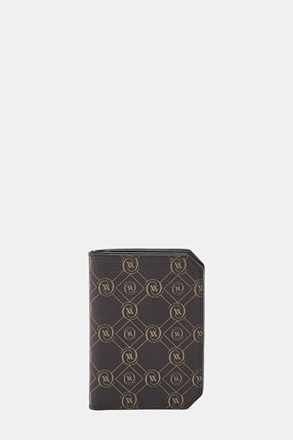 BEIGE MONOGRAM LEATHER WALLET