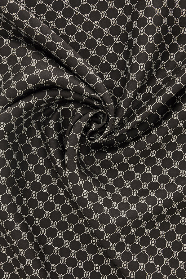 ECRU MONOGRAM TWILL SCARF 2