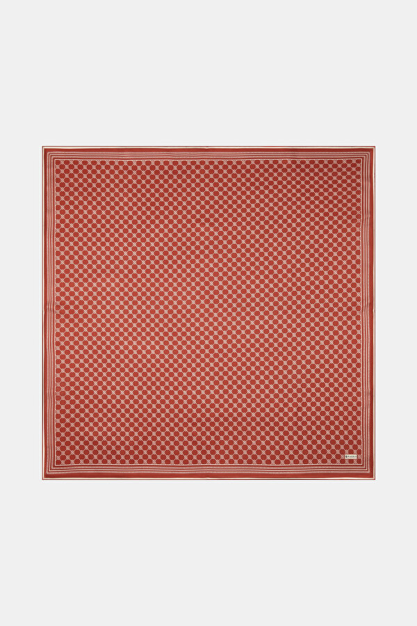 ECRU MONOGRAM TWILL SCARF
