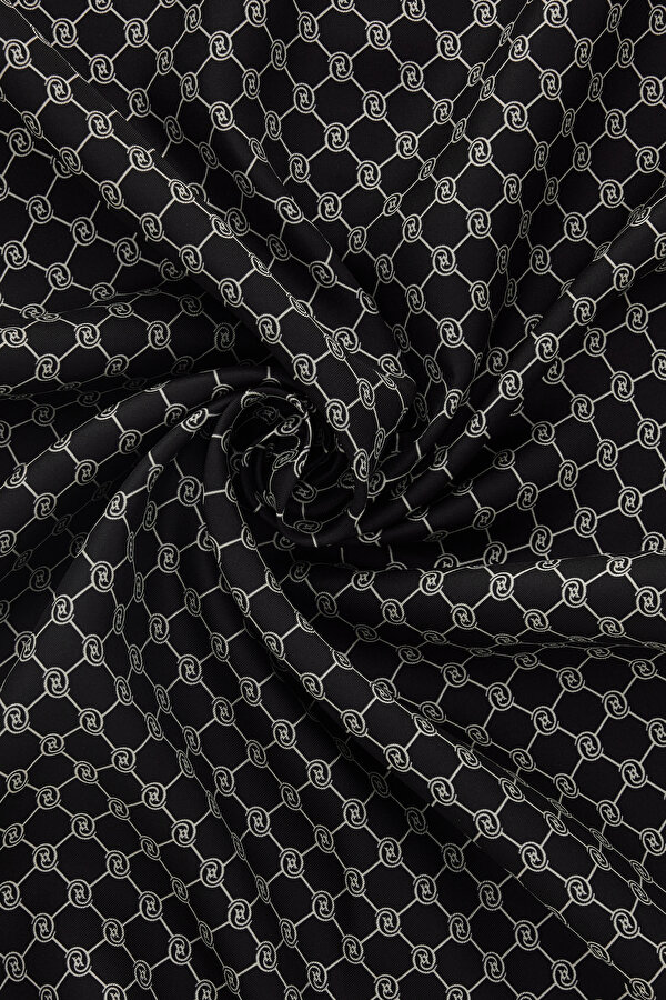 ECRU MONOGRAM TWILL SHAWL 2