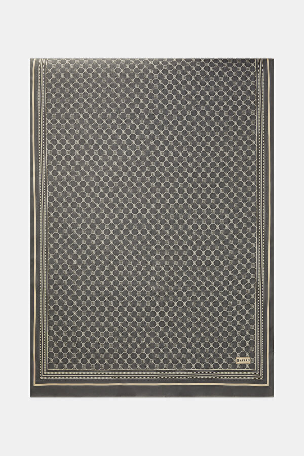GRI MONOGRAM TWILL ŞAL