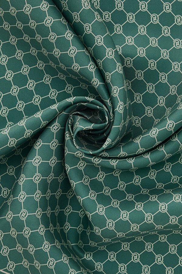 YEŞIL MONOGRAM TWILL ŞAL 2