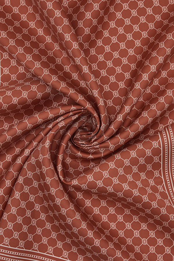 KIRMIZI MONOGRAM TWILL ŞAL 2