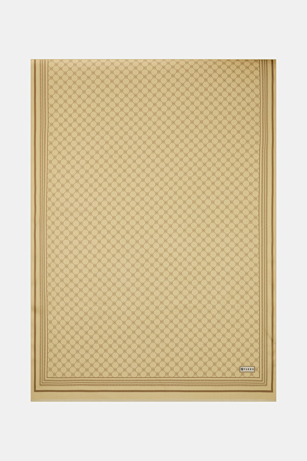 AÇIK SARI MONOGRAM TWILL ŞAL