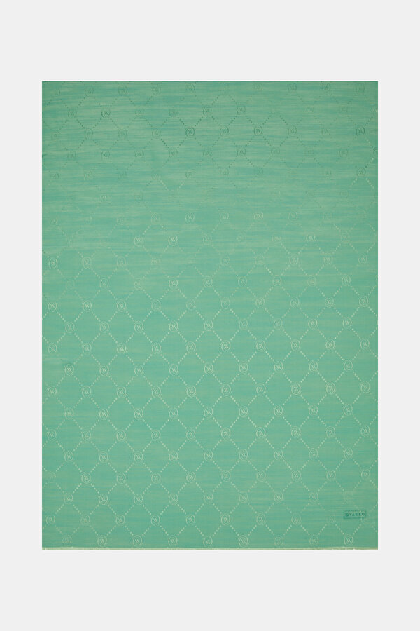 WATER GREEN COTTON/SILK SHAWL
