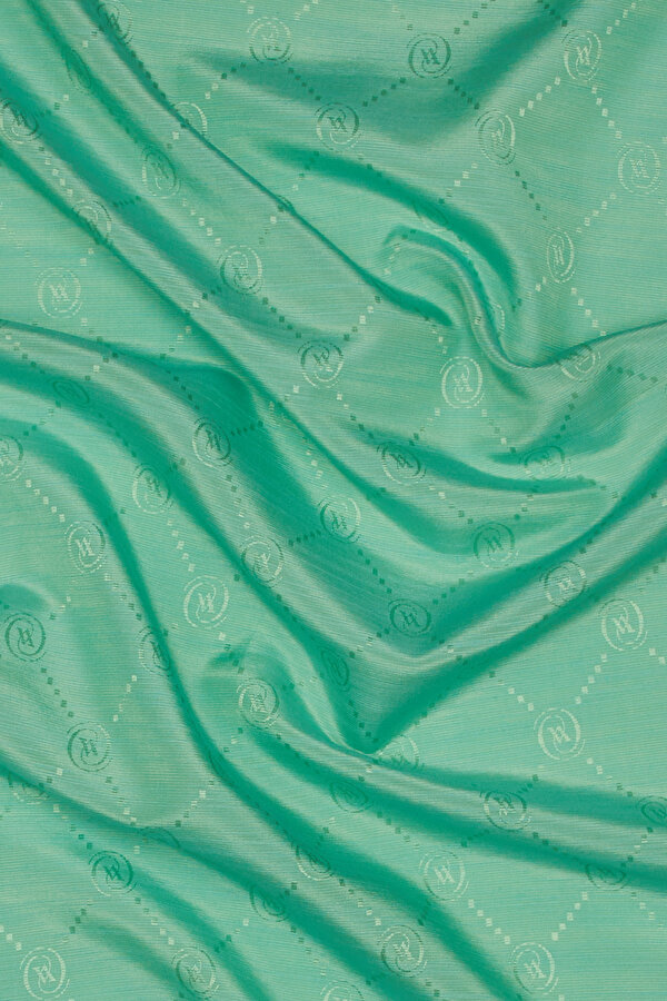 WATER GREEN COTTON/SILK SHAWL 2