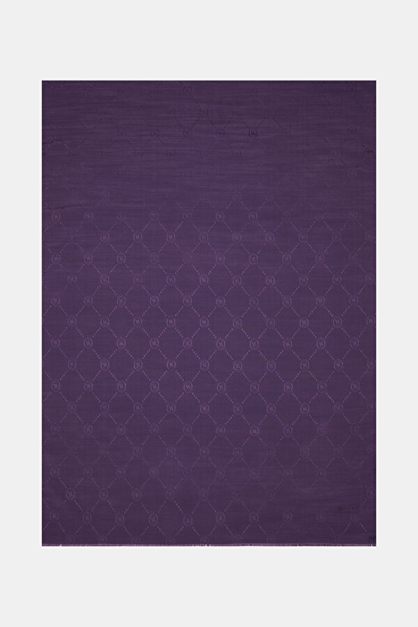 PURPLE COTTON/SILK SHAWL