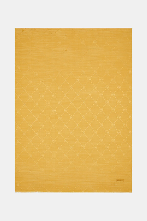 DARK YELLOW COTTON/SILK SHAWL
