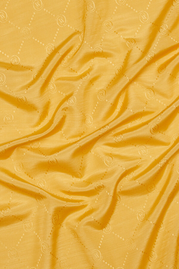 DARK YELLOW COTTON/SILK SHAWL 2