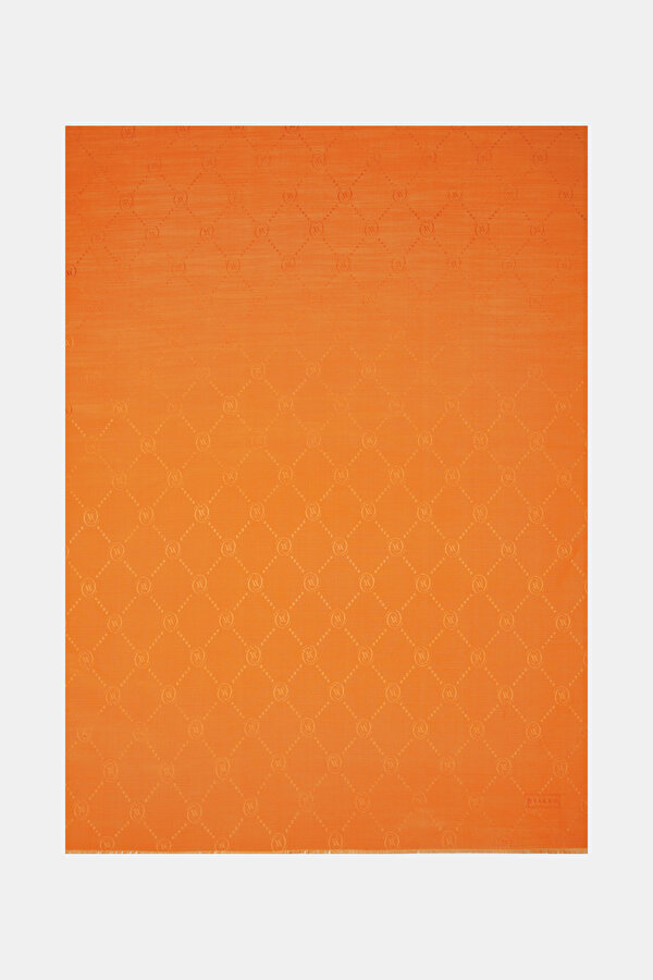 ORANGE COTTON/SILK SHAWL