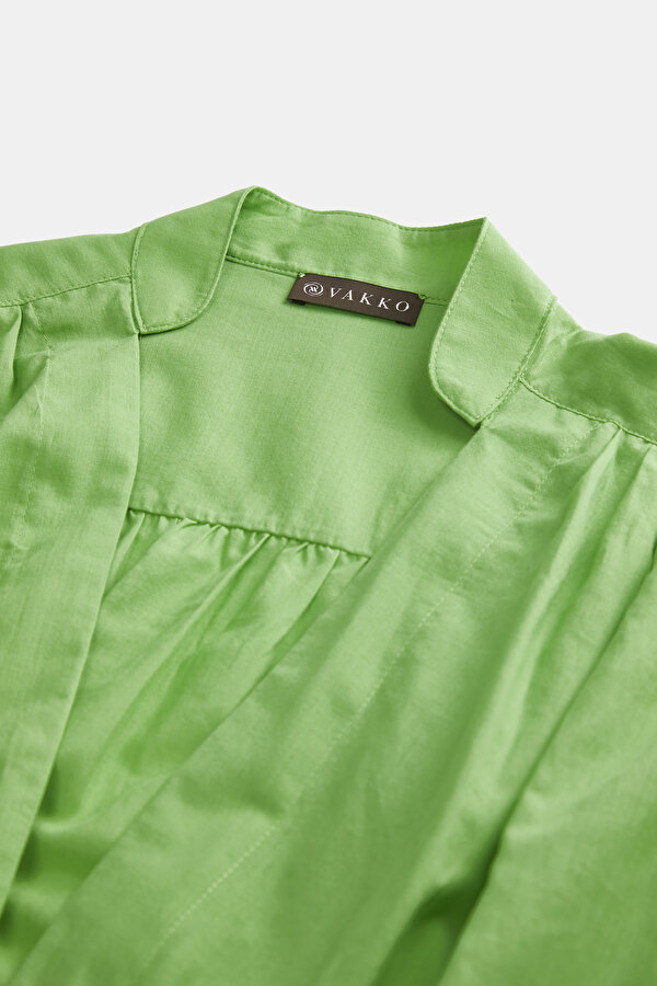 GREEN 3/4 SLEEVES BLOUSE 7