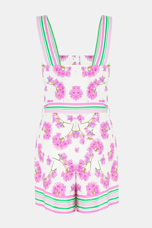 GREEN SQUARE SLEEVELESS SUSPENDER JUMPSUIT 6