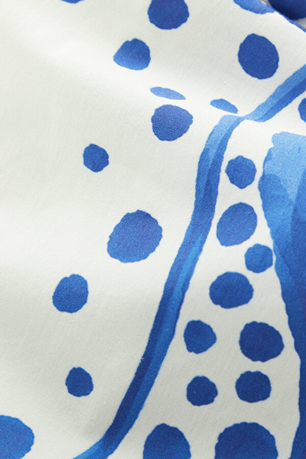 BLUE DESIGN FILLED SHORTS 6