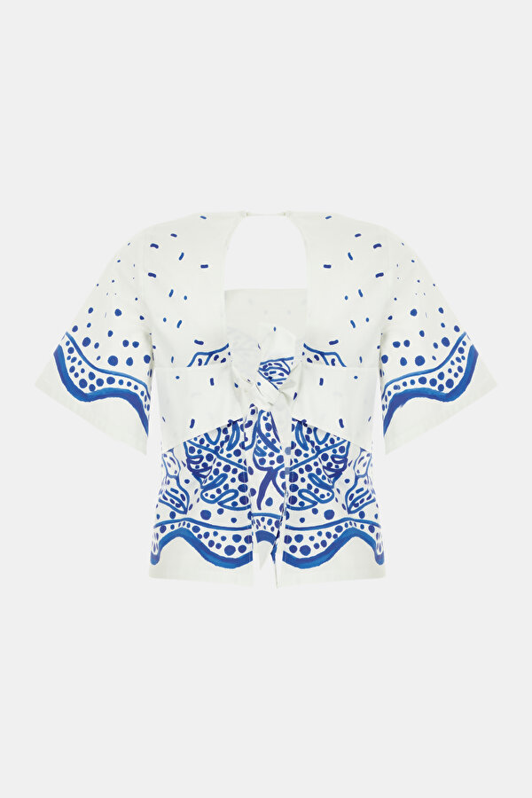 BLUE SHORT SLEEVE BLOUSE 7