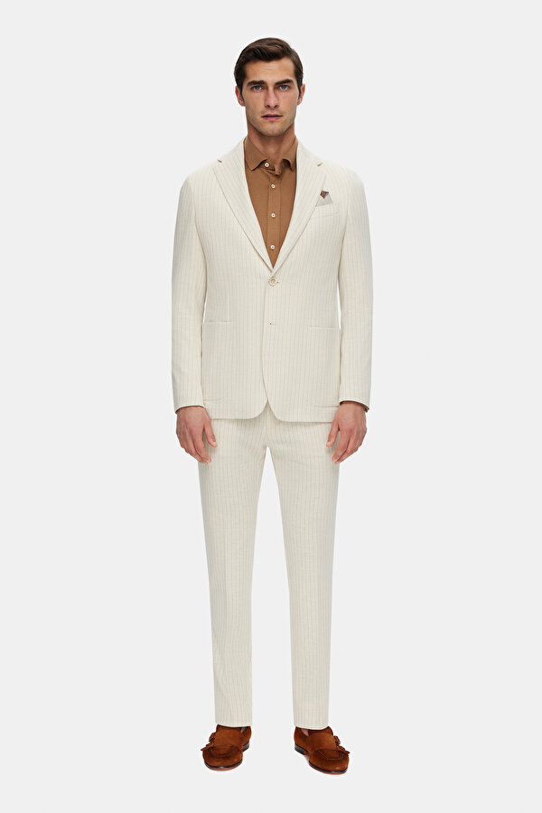 BEIGE WOOL/SILK SUIT